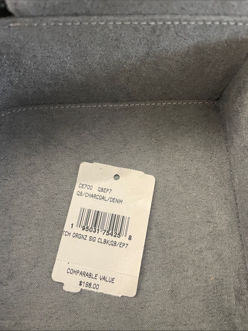 New Coach charcoal Signature accessories Zip Pouch - Picture 9 of 14